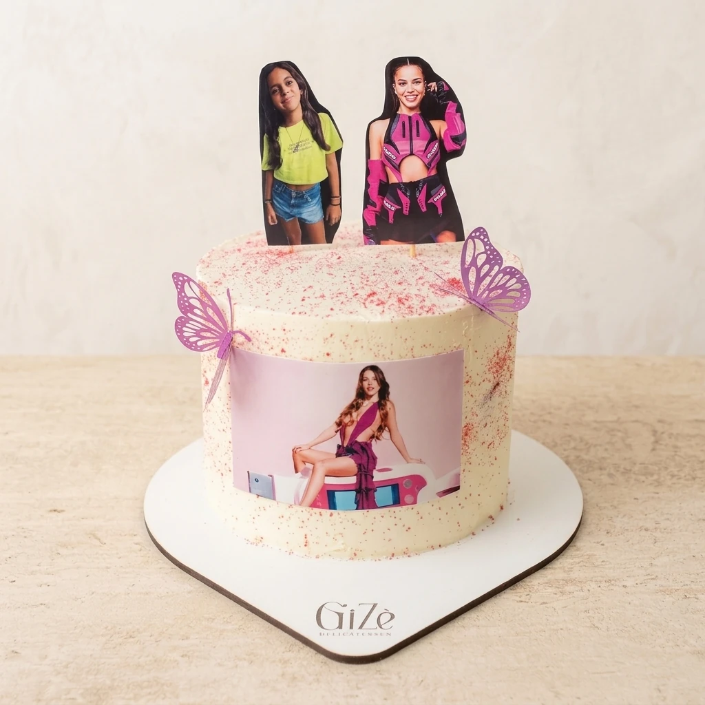 Pop Star Glam · Brillo Rosa & Mariposas Violetas - Vista Principal