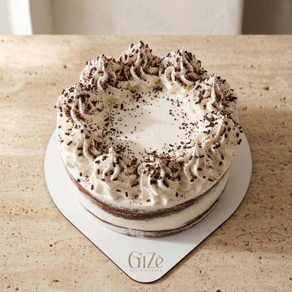 Torta Tradicional de Merengue GiZè — Vista Diagonal Superior
