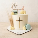 Torta de Bautismo, Comunión & Celebraciones — Perfil Frontal Cilíndrico 14 cm