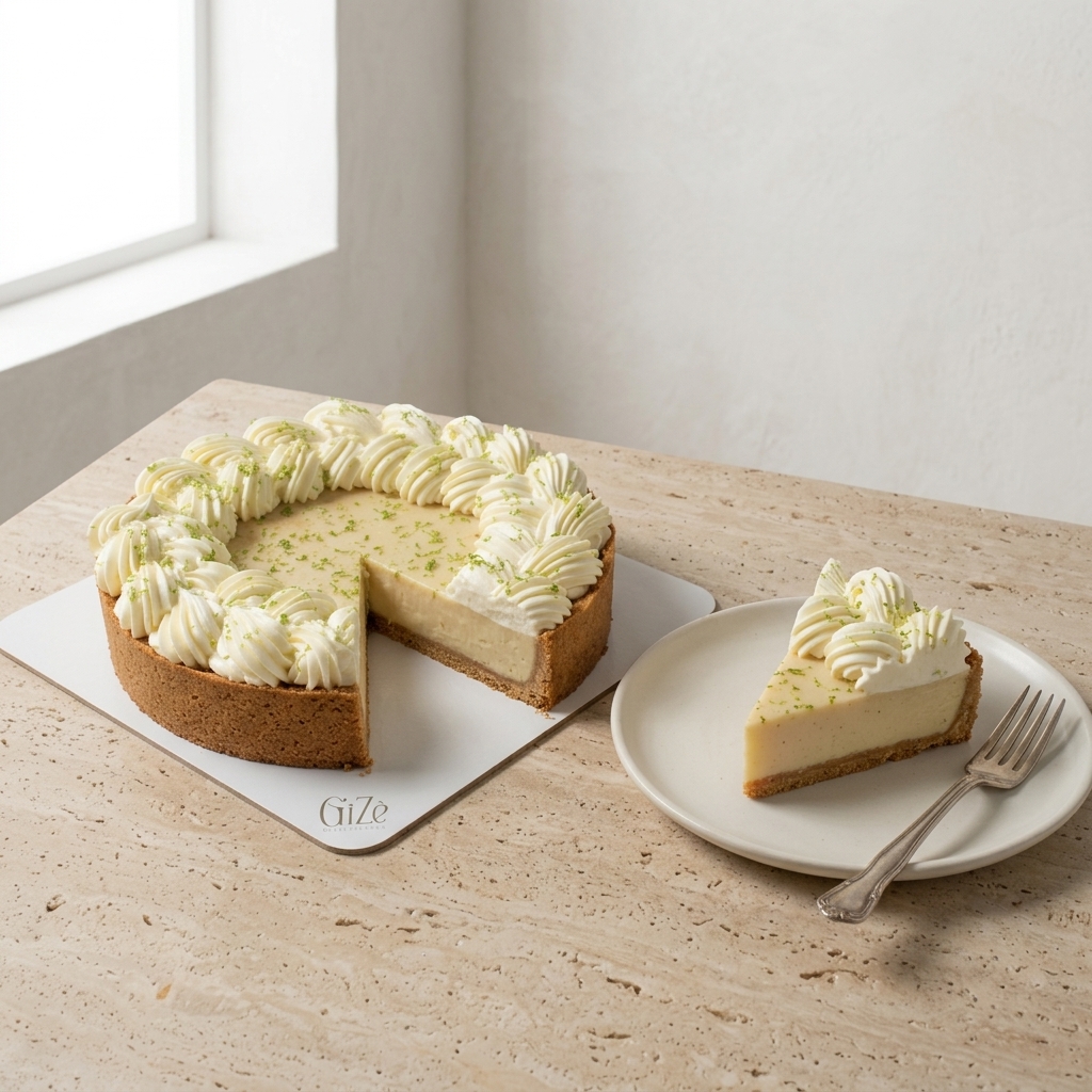 Key Lime Pie — Porción Servida en Plato