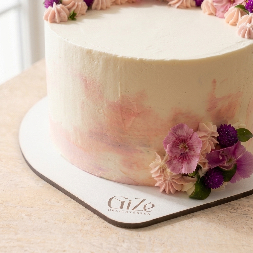 Detalle de Buttercream Sedoso & Pétalos Frescos