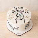 Torta Flork — 44 Vintage con Números en Chocolate — Vista Diagonal Superior
