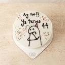 Torta Flork — 44 Vintage con Números en Chocolate — Vista Cenital