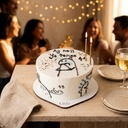 Torta Flork — 44 Vintage con Números en Chocolate — Mesa de Festejo