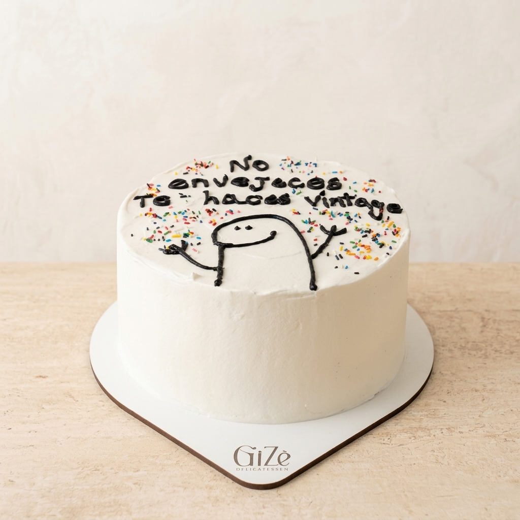 Torta Flork — No envejeces, Te haces vintage